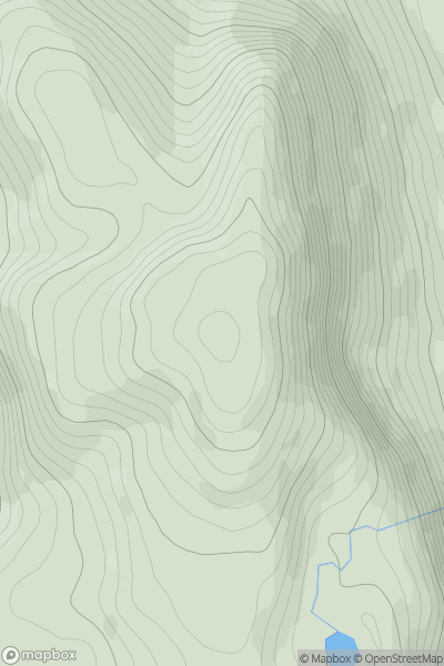 Thumbnail image for Craignaw [Carrick and Galloway] [NX459833] showing contour plot for surrounding peak